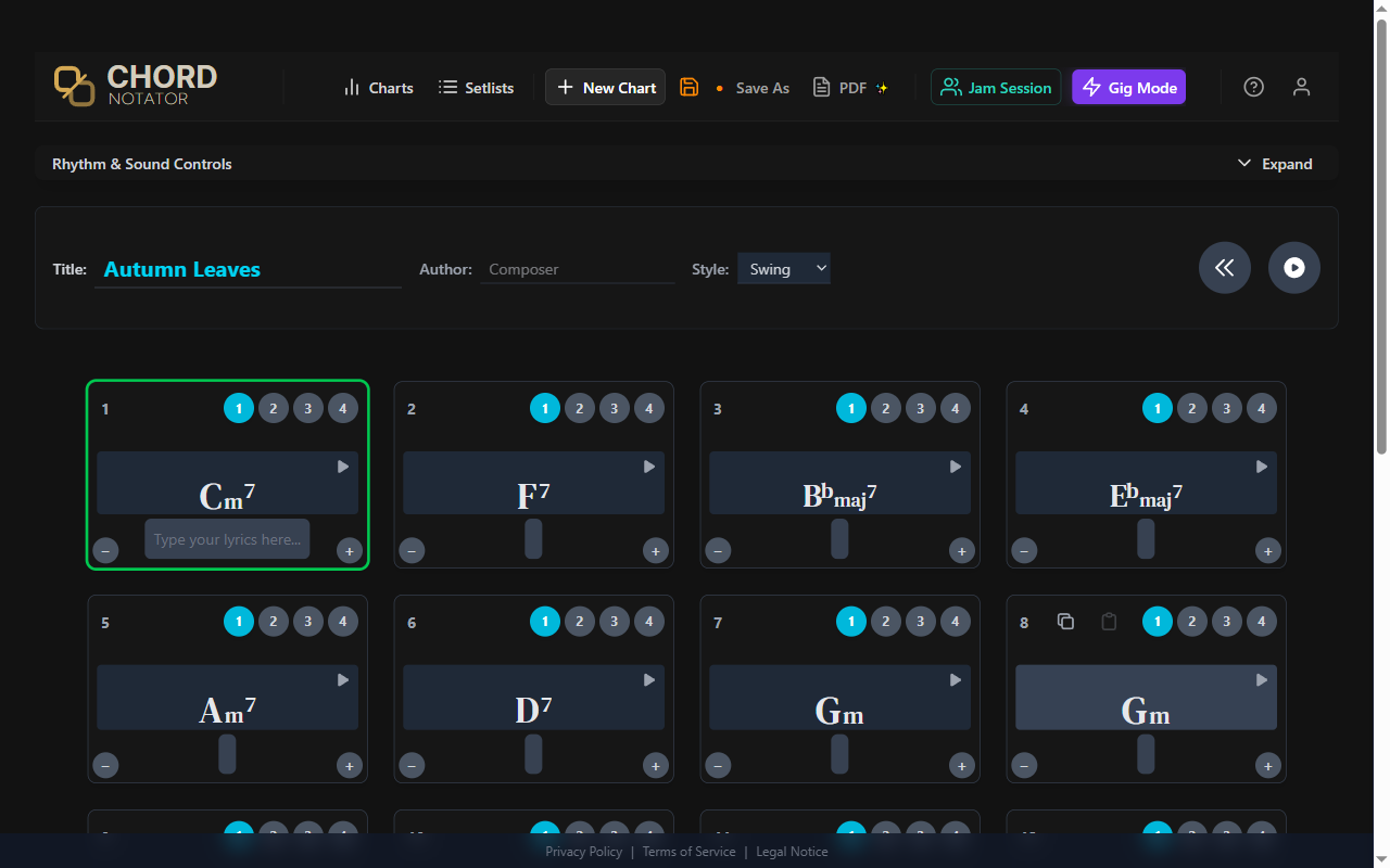 Chord Notator Tutorial — Part 2: Subdivisions and Measure Management
